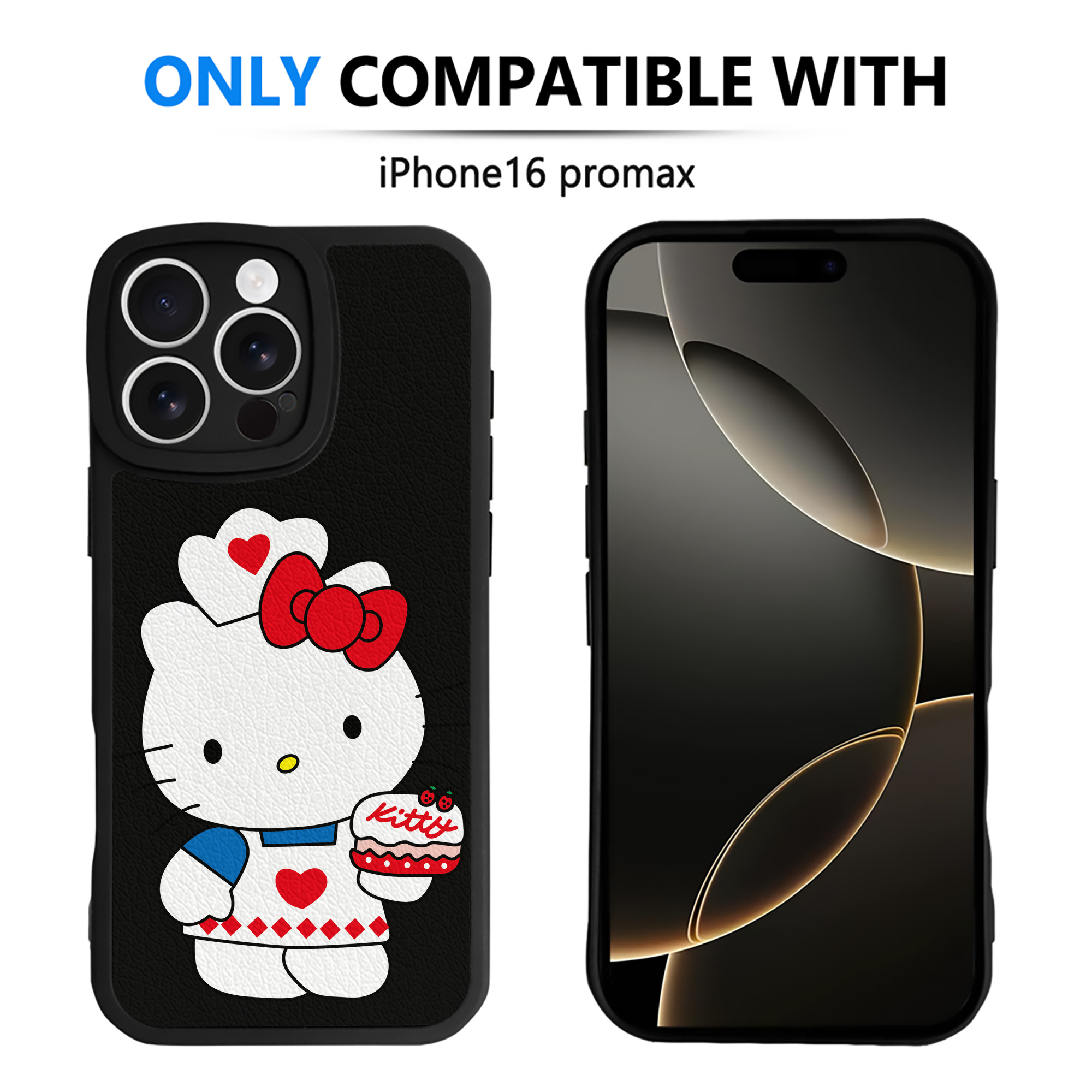 （画像用） Hello Kitty ハローキティ 【iPhone 16シリーズ対応】シリコンスマホケース（レザー調） 材質：シリコン